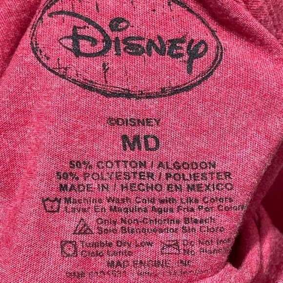 DISNEY “Hakuna Matata” Tee, Poly/ Cotton Blend, Soft Feel, Light Heather Red - Picture 3 of 5